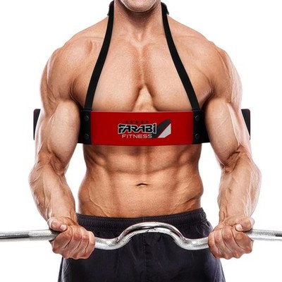 Farabi Fitness Weightlifting ArmBlaster Biceps Isolator Gym Support Straps Wr...