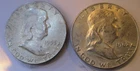 Franklin Half Dollars Lot of 2, 90% Silver