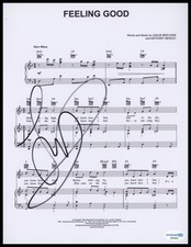 Michael Buble "Feeling Good" Crooner AUTOGRAPH Signed 8.5x11 Sheet Music ACOA
