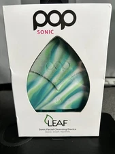 Pop Sonic Leaf Sonic Facial Cleansing Electric Device Green Marbled New Sealed