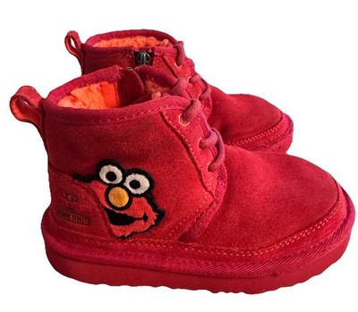 UGG  X Elmo Neumel II Red Boots Kids Size 10 Sesame Street