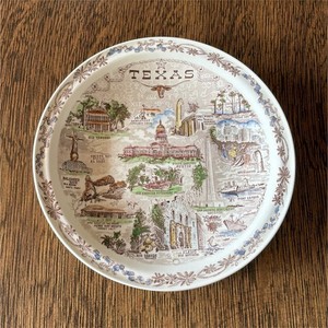 Vernon Kilns Texas Decorative Plate Souvenir Collectible Landmarks