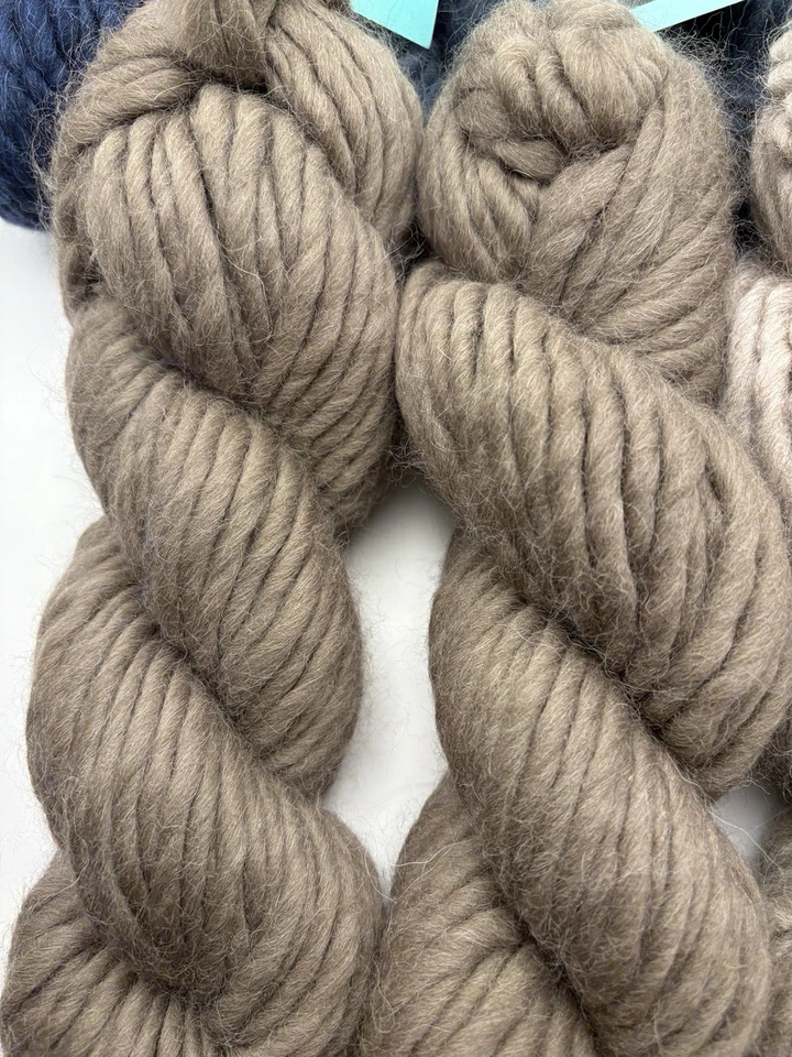 Lote de 9 Alpacas Cielo Azul Hilo Voluminoso Alpaca Neutrales Beige Gris Azul 100g 45yds Foto 2 de 4