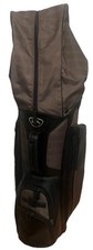   Burton Golf Bag Staff Cart Leather Plaid 8 Dividers Lots of Zip Pouches