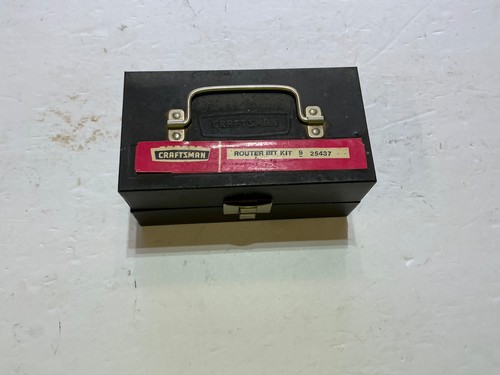 Vintage Craftsman Router Bit Kit No 9 25437 with Original Case & Manual