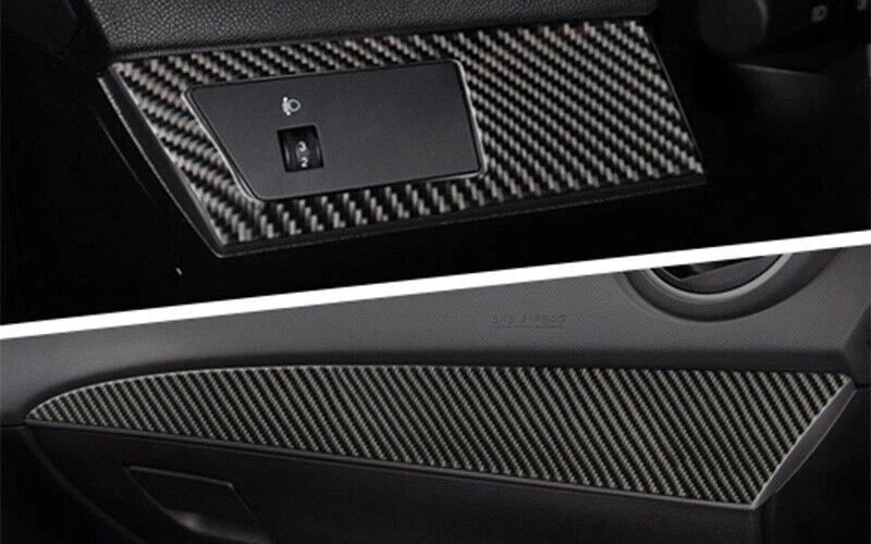 Panel de tablero de consola central de vinilo de fibra de carbono apto para Mazda 3 2011-15 Foto 4 de 4