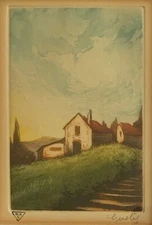 Gusty Olsson - Original signed aquatint etching 