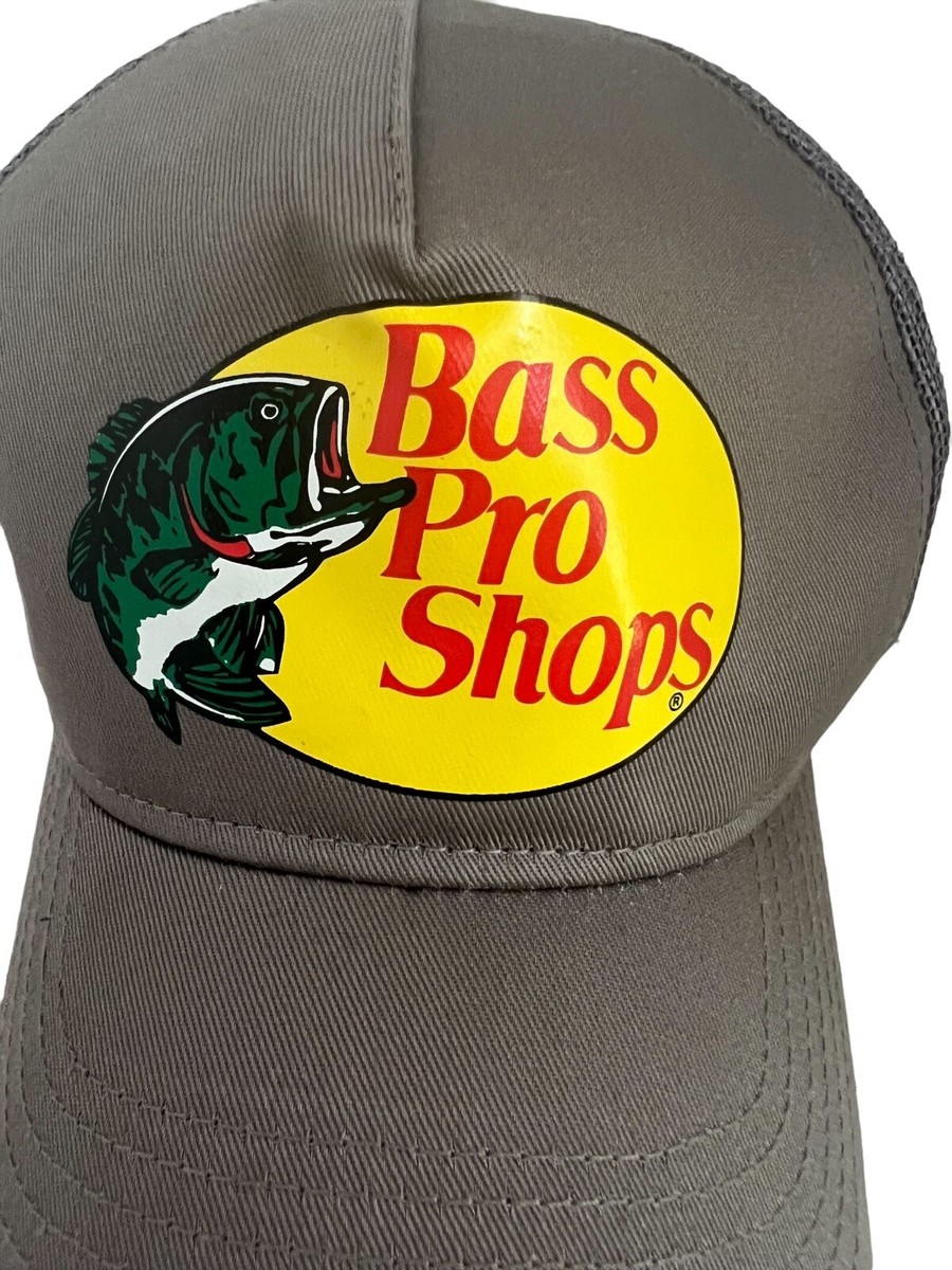 Bass Pro Shops フィッシングキャップ BASS PRO SHOP HAT LOGO MESH FISHING HUNTING TRUCKER GRAY CAP | eBay