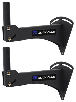 Pair Rockville Adjustable PA Wall Mount Brackets for Peavey PVXP 15 DSP Speakers