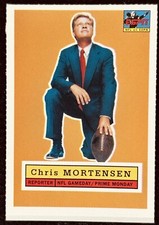 Chris Mortensen 1995 ESPN NFL Gameday Primetime football perforated promo card
