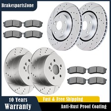 Front and Rear Brake Rotors Pads fit for Toyota Highlander 2008-2013 2014 Brakes