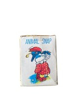 Vintage Miniature Animal Snap Card Game With Box Made In Hong Kong