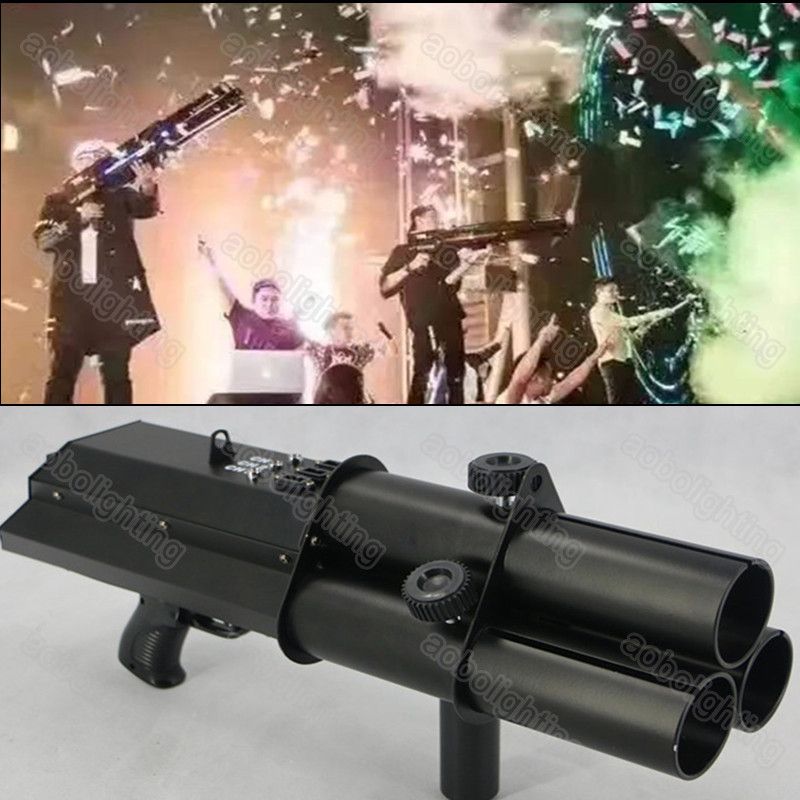 6X Electric Confetti Cannons Gun Handheld 3 Heads Electric Confetti