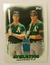 1988 Topps - Team Leaders Mark McGwire, Jose Canseco #759 for sale
