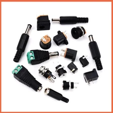 DC Power Connector Plug Socket Jack Female Male Panel Mount 1.3mm 2.1mm 2.5mm