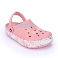 CROCS Women's Pink Clogs Bayaband Bandana Print Clog
