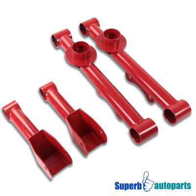 Fits 79-04 Ford Mustang Rear Lower&Upper Red Carbon Steel Control Arms 4PC