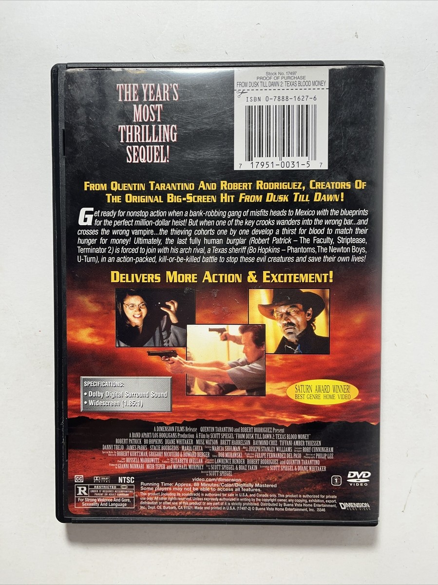From Dusk Till Dawn 2: Texas Blood Money [DVD] Tested 717951003157