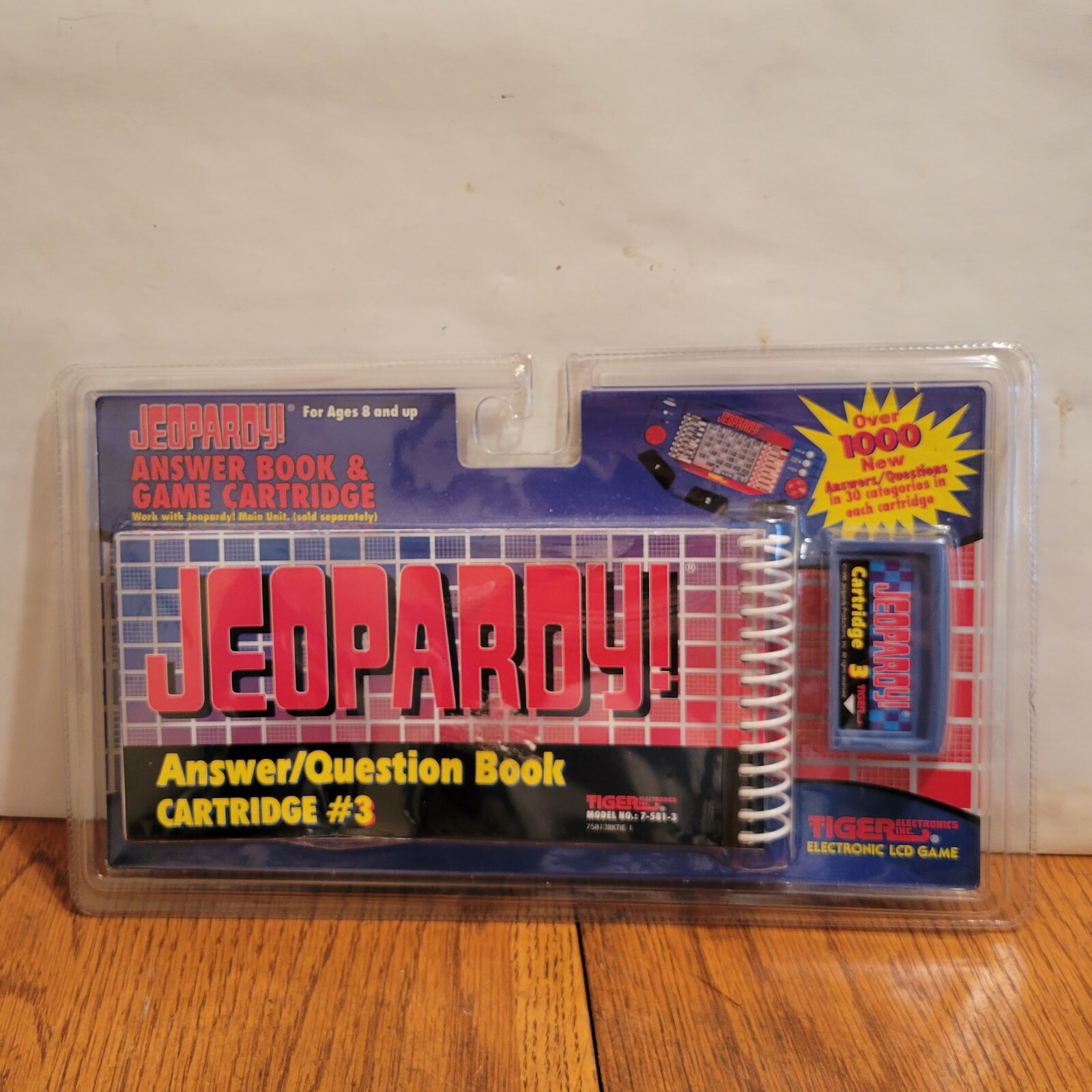 Tiger Electronic Jeopardy Game Cartridge 3 And Answer Book New/Sealed