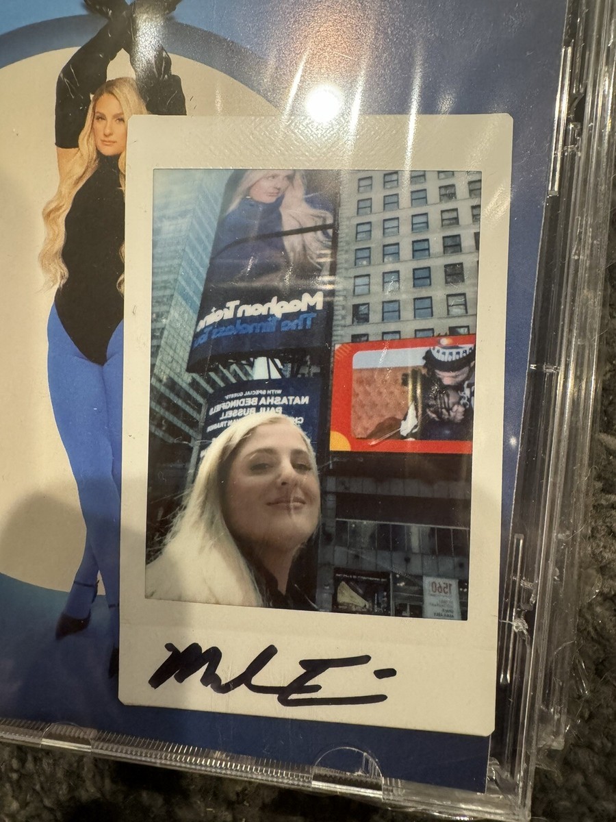 signed polaroid + timeless cd - autographed by meghan trainor | eBay