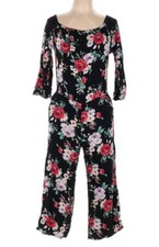 Abercrombie Kids Pants Jumpsuit Girls 11/12 Multi Color Floral Pockets Vicious