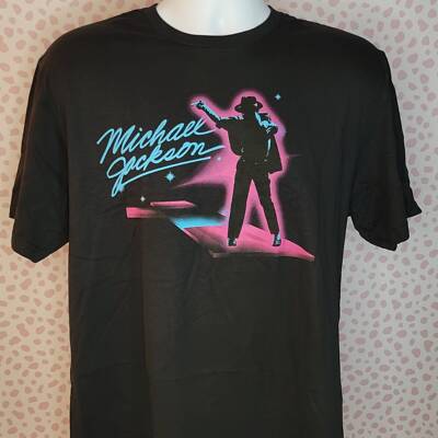Michael Jackson Neon Band Tee, King of Pop, High Quality Men's Size T-Shirt by R
