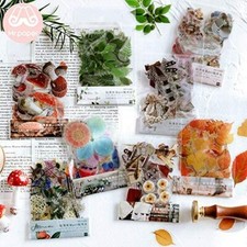 Mr.paper 40Pcs/bag Plant Flower Mushroom Ginkgo Pet Deco Diary Stickers