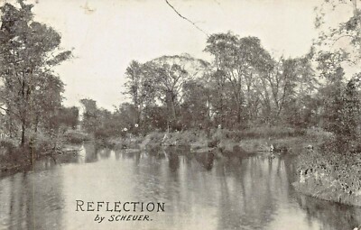 EAST FREETOWN NEW YORK~REFLECTION-1909 SCHEUER POSTCARD
