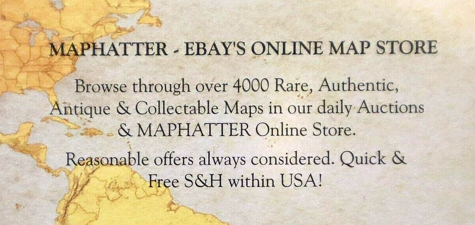 Beautiful Old 1888 Cram Atlas County & Railroad Map ~ NEBRASKA ~(XL17x23) -#563 - Image 4 of 4