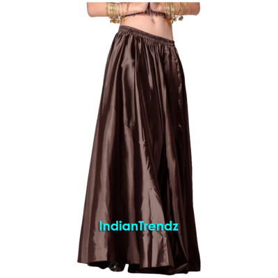 Jupe Circulaire Complète En Satin Jaune Vert TMS Danse Du Ventre Jupe - Foto 10