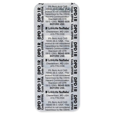LaMotte 6999A Visual Grade TesTabs, Chlorine DPD #1 RAPID, 50 count 6999