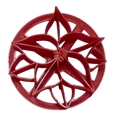 MINI SIZE POINSETTIA CONCHA COOKIE CUTTER MEXICAN SWEET BREAD STAMP USA PR4894