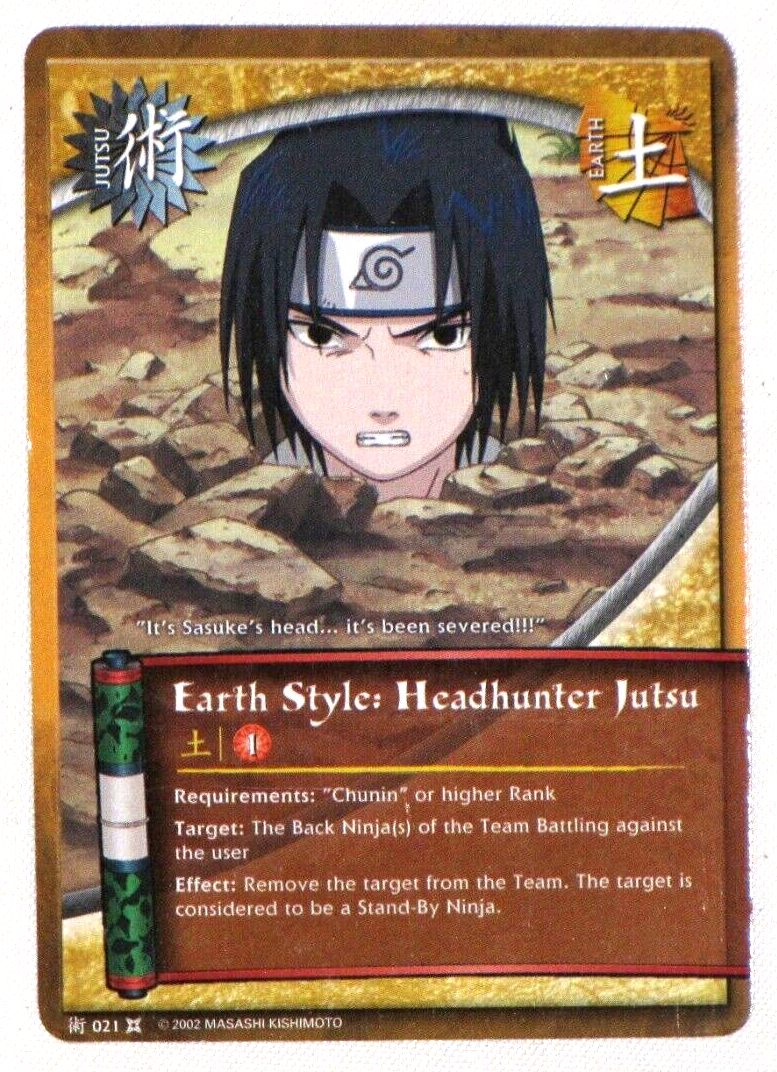 Naruto Collectible Card Game Earth Style: Headhunter Jutsu J-021