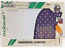 Emmanuel Sanders 2010 Rookies & Stars R&S Emerald PRIME 2 color Patch RC #d 9/10