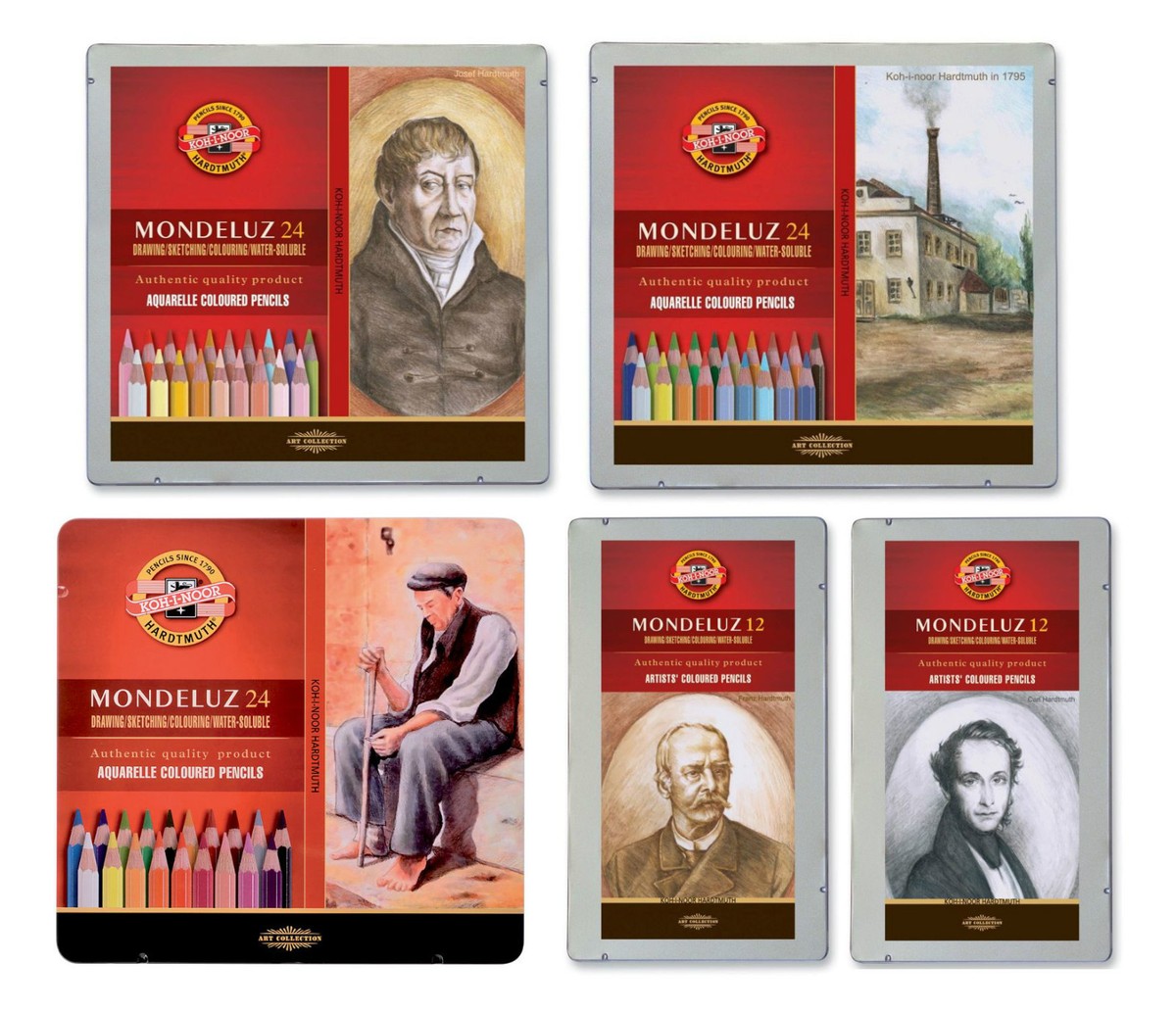 KOH-I-NOOR MONDELUZ Water Color Pencil Set 3724 3722 | eBay
