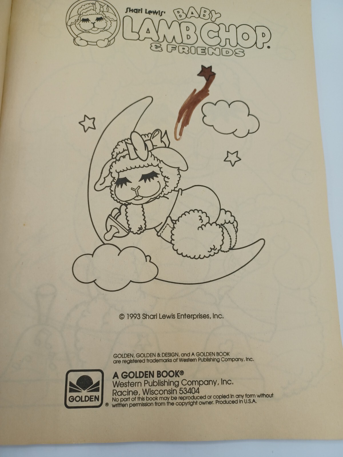 Vtg Golden Book Shari Lewis' Baby Lamb Chop Friends Coloring Book used 1993 90s | eBay