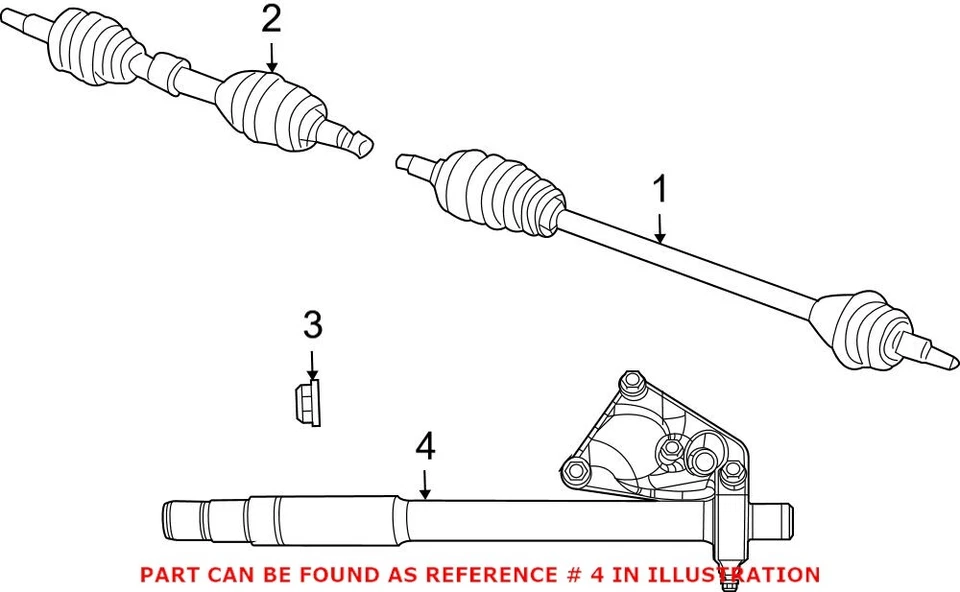 Подлинный промежуточный вал CV от оригинального производителя для RAM 68066178AA - Изображение 2 из 3