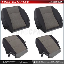 Front Cloth Seat Cover Gray Fit 2009 -2012 Dodge Ram 1500 2500 3500 4500 SLT