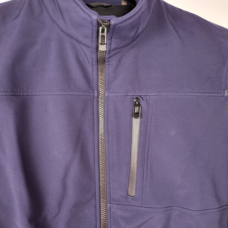 Calvin Klein Men's Size Large Navy Blue Infinite Stretch Soft Shell Lined Jacket - Image 4 of 4