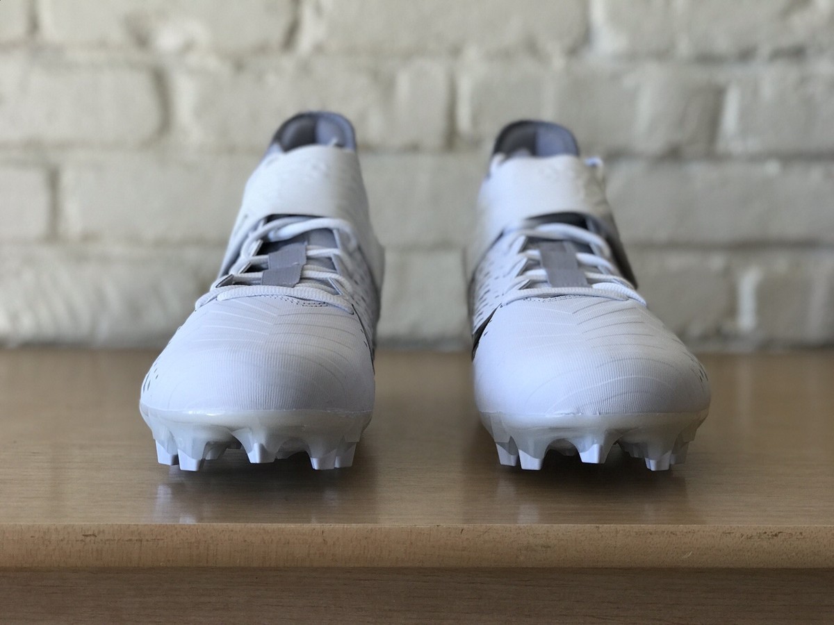 Nike Alpha Menace Pro 2 Mid White Black Football Cleats PE 