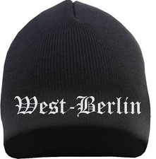 West-Berlin Beanie Mütze - Altdeutsch - Bestickt - Strickmütze Wintermütze