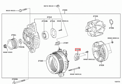 Genuine Camry ACV51 ACV41 ACV40 2.4 Petrol 2.0 Petrol Alternator Brush Holder - Picture 16 of 20