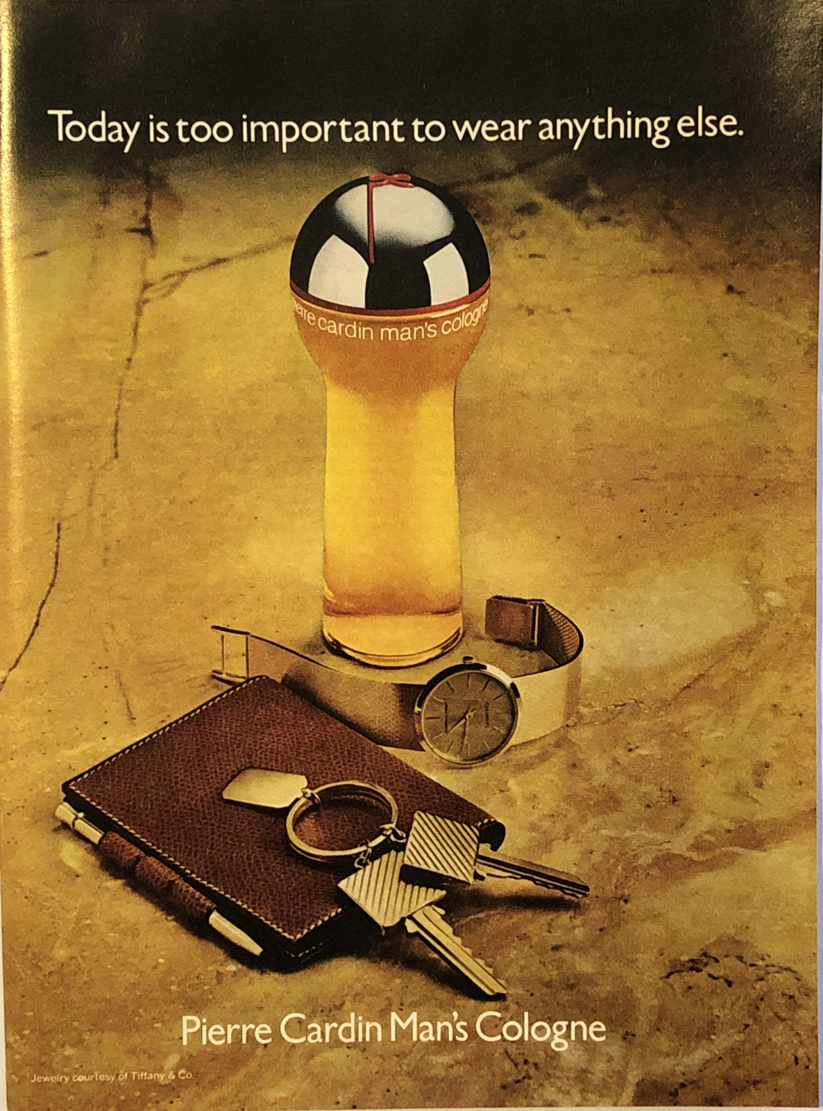 1979 Pierre Cardin Man’s Cologne PRINT AD Fragrance Tiffany Co Jewelry VTG 1970s