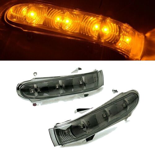 2x Smoke Lens LED Side Mirror Turn Signal Light For MERCEDES-W220 S320 S430 S500 - Picture 1 of 6