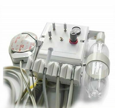 Portable Dental Turbine Unit With Weak Suction - Works With 2-Hole Air Compressor