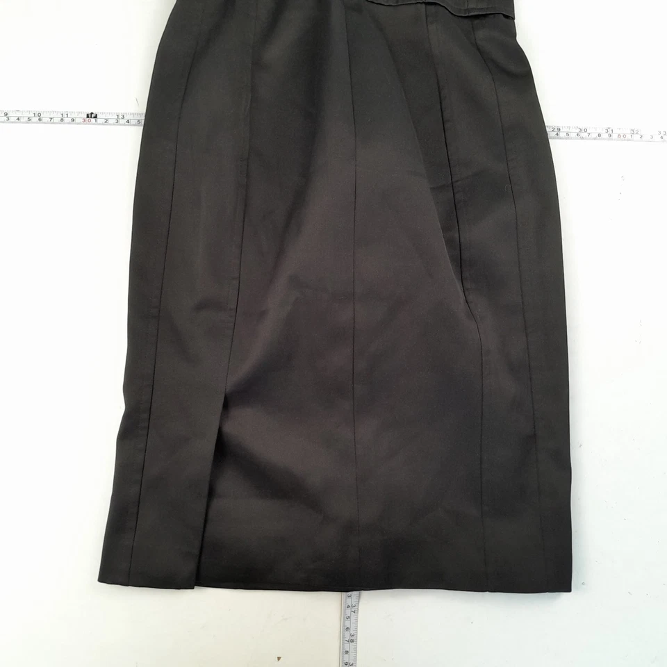 KAREN MILLEN Vestido 6 Negro Un Hombro Cuentas Hasta la Rodilla Satén - Imagen 3 de 4