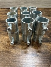 Lot of 9 3/4 Inch EMT Set Screw Couplings Steel Compression Connectors