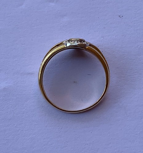 Bague Or 18 Carats Avec Saphir - Taille 52 - Style Cocktail - Occasion Bon état