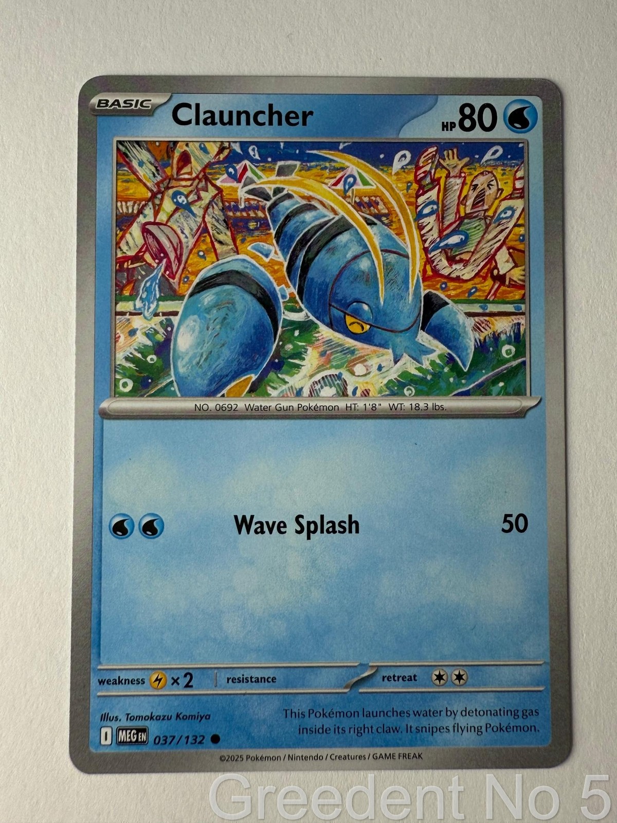 Clauncher 037/132 Common Mega Evolution Pokemon Near Mint