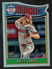 2025 Rhett Lowder Bowman Chrome Baseball Die Cut Refractor Rookie RC ROY-11